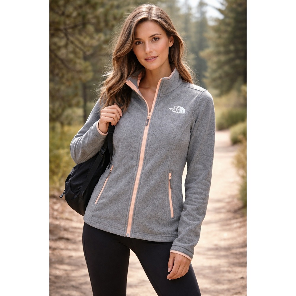 The North Face Canyonwall Women's Grey/Orange zip‎ jacket size L